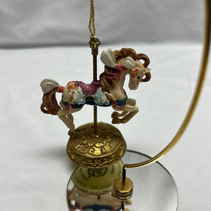 The Birds of Paradise Collection Swan Merry Go Round Carousal Ornament W/Stand